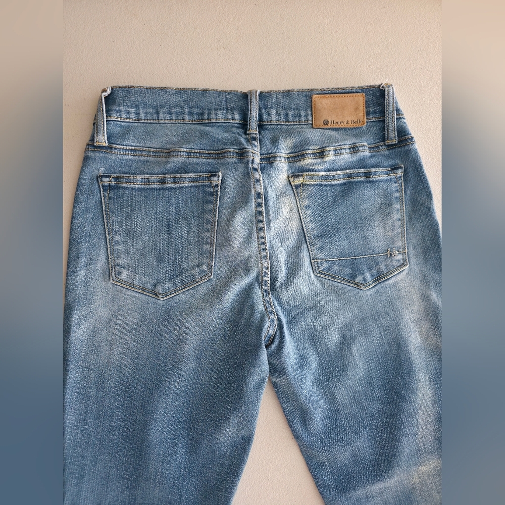 Henry & Belle Distressed Skinny Jeans Beachy Coastal Indie Cowgirl Aesthetic - Picture 3 of 9